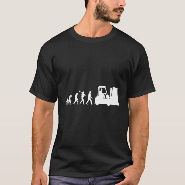 Forklift Hu Evolution Warehouse Forklift Driver T-Shirt (Front)