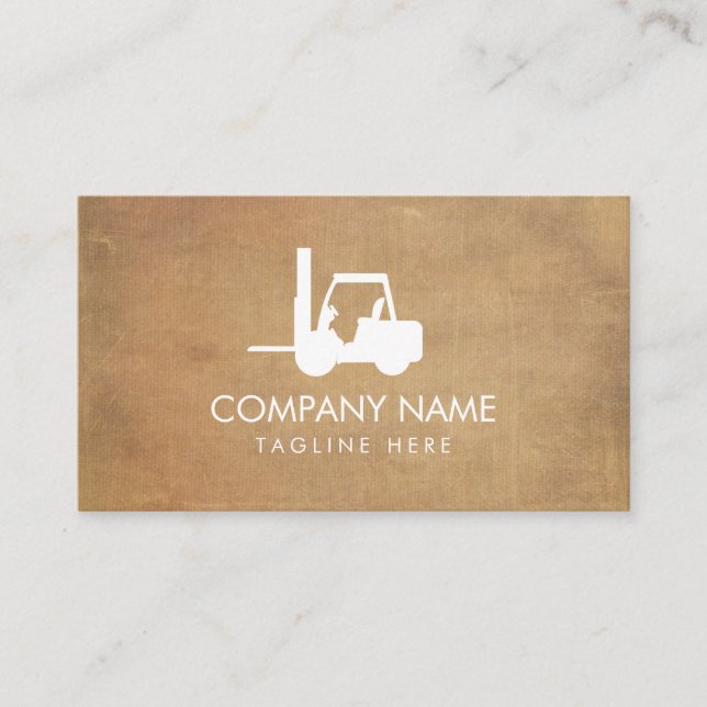 Forklift, Logisitcs - Professional Business Card (Front)