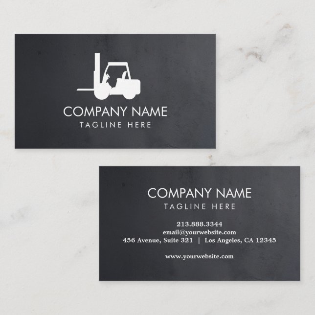 Forklift, Logistique - Carte de visite professionn (Devant / Derrière)