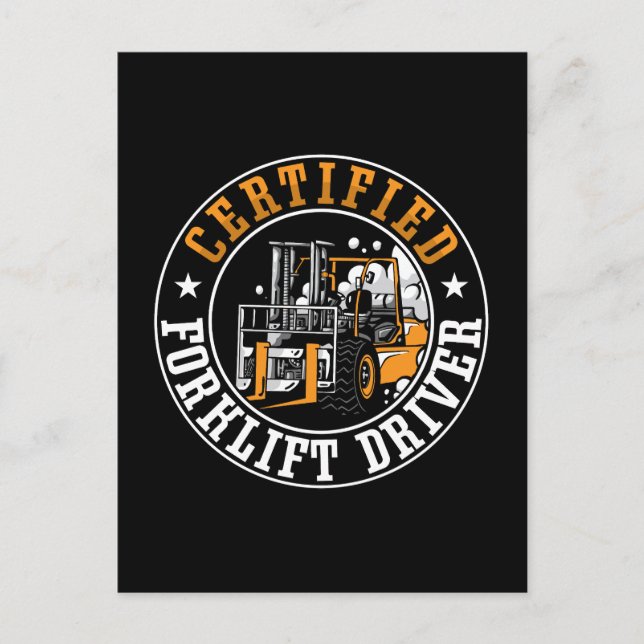 Forklift Operator Certified Forklift Driver Worker Holiday Postcard (Front)