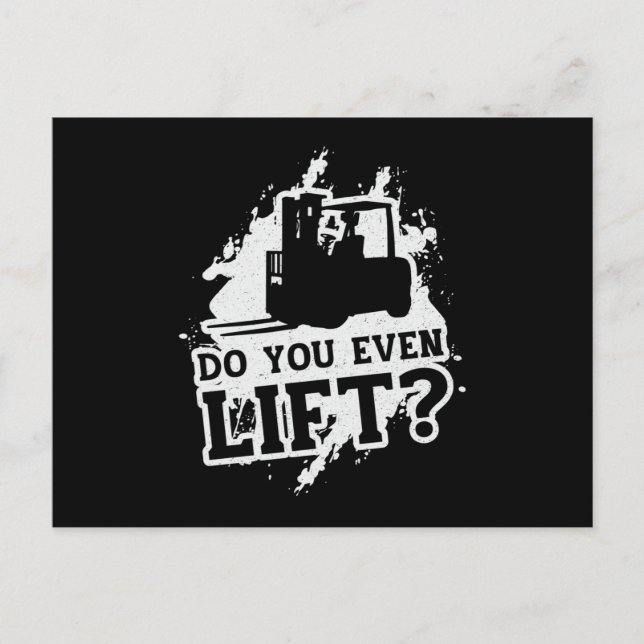 Forklift Operator Do You Even Lift Forklift Driver Postcard (Front)
