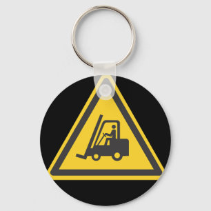 Forklift Operator Driver Fun Warehouse Caution Keychain
