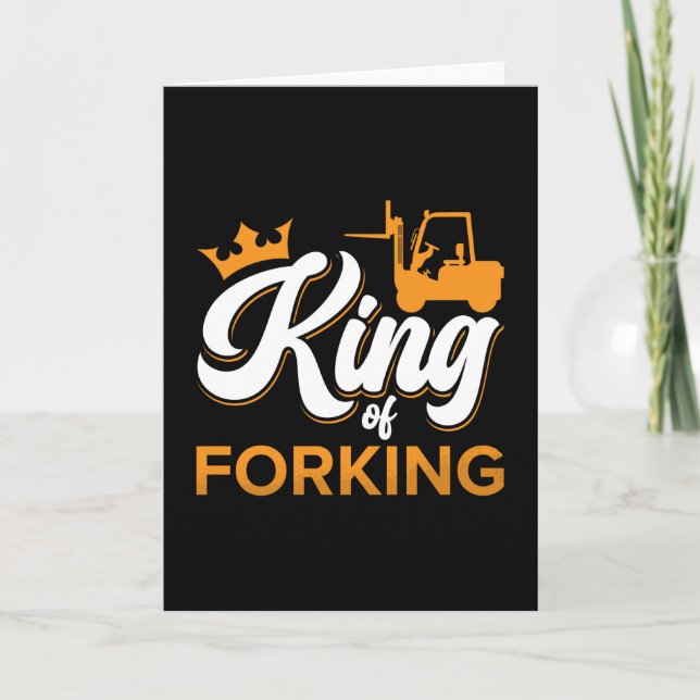 Forklift Operator King Of Forking Driver Worker Card (Front)