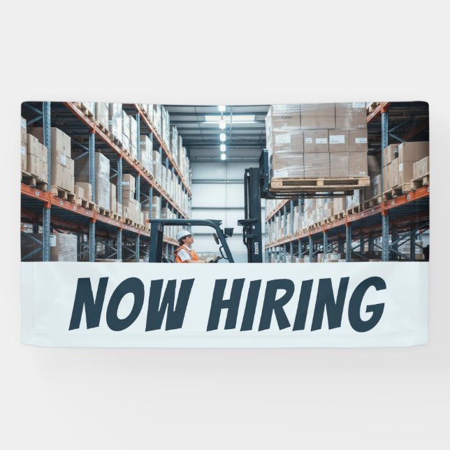 Forklift Operator NOW HIRING Banner – Customizable (Horizontal)