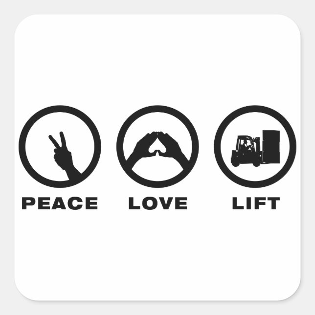 Forklift Operator Square Sticker (Front)