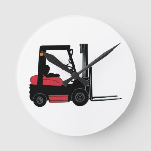 Forklift Round Clock