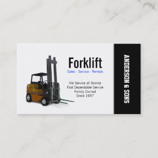 Forklift Sales and Service Business Card