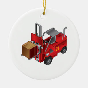 Forklift Truck Ceramic Ornament