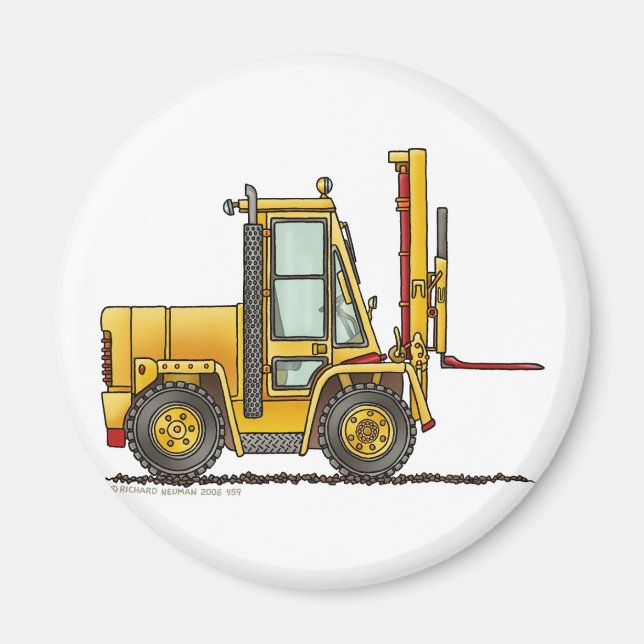 Forklift Truck Construction Magnets (Front)