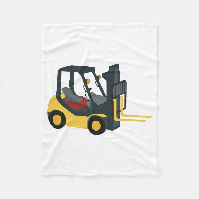 Forklift Truck Fleece Blanket (Front)