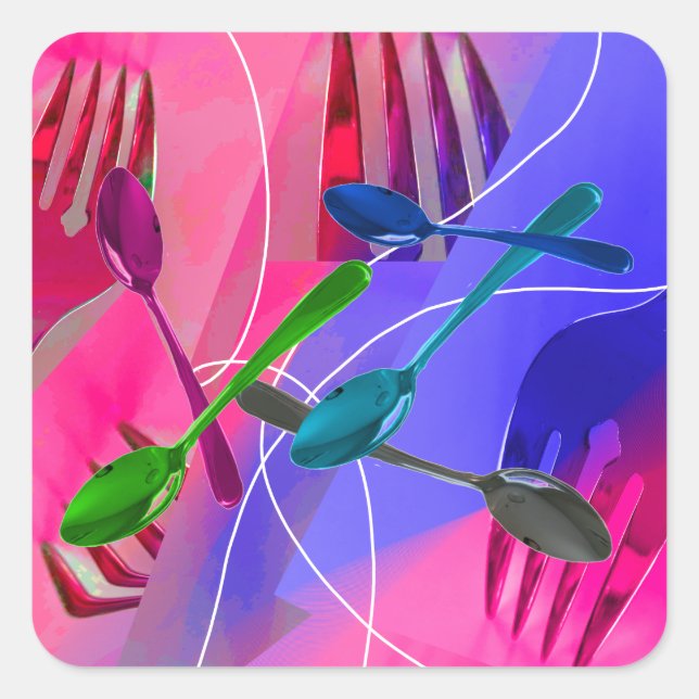 Forks and Spoons Culinary Sticker (Front)