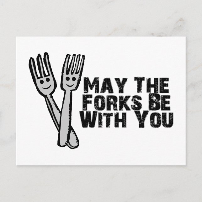 Forks Be With You Postcard (Front)