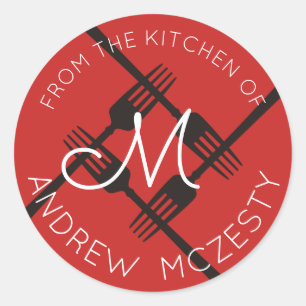 Forks monogram from the kitchen of sticker