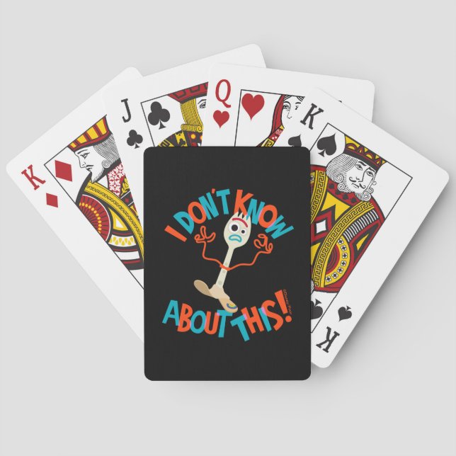 Forky "I Don't Know About This!" Playing Cards (Back)