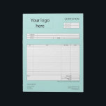 Form Business Quotation, Invoice or Sales Receipt  Notepad<br><div class="desc">Form Business Quotation,  Invoice or Sales Receipt Order Form</div>