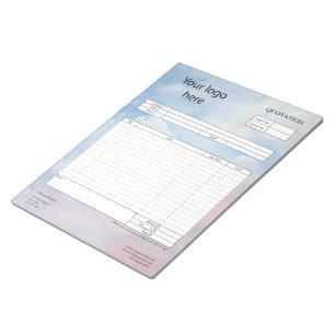 Form Business Quotation, Invoice or Sales Receipt  Notepad