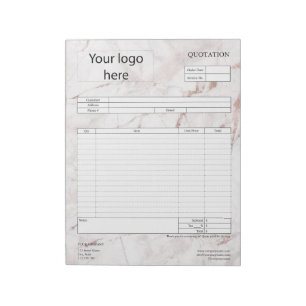 Form Business Quotation, Invoice or Sales Receipt Notepad
