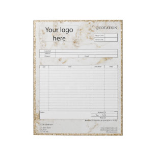 Form Business Quotation, Invoice or Sales Receipt  Notepad