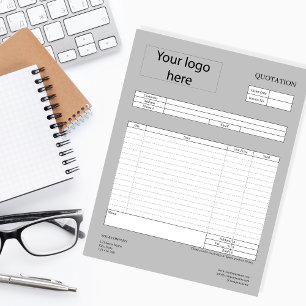 Form Business Quotation, Invoice or Sales Receipt  Notepad