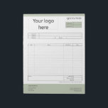 Form Business Quotation, Invoice or Sales Receipt  Notepad<br><div class="desc">Form Business Quotation,  Invoice or Sales Receipt Order Form</div>