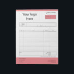 Form Business Quotation, Invoice or Sales Receipt  Notepad<br><div class="desc">Form Business Quotation,  Invoice or Sales Receipt Order Form</div>
