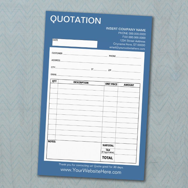 Form - Business Quotation or Invoice (Creator Uploaded)