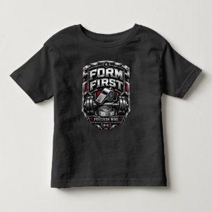 Form First Metallic Gym Emblem Badge Illustration Toddler T-shirt