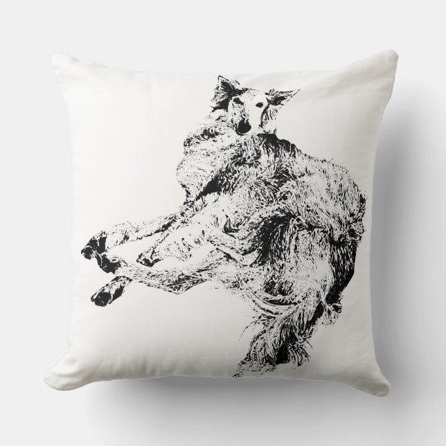 Form in Repose – Silken Windhound Throw Pillow (Front)