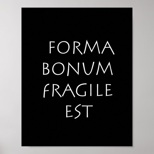 Forma bonum fragile est poster (Front)