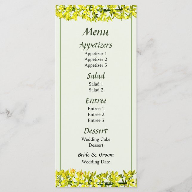 Forma Citrinum Orchids Menu... Menu (Front)