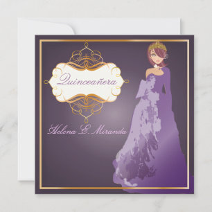 Forma Quinceañera/plum Invitation