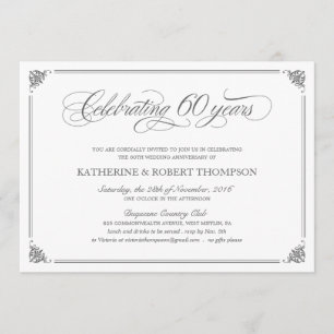 Formal 60th Anniversary Invitations