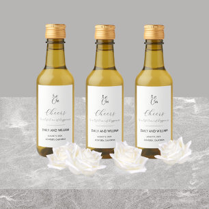 Formal and Elegant Mini Wine Bottle Labels