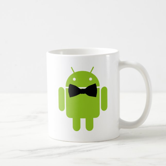 Formal Android Robot Icon Graphic Coffee Mug (Right)