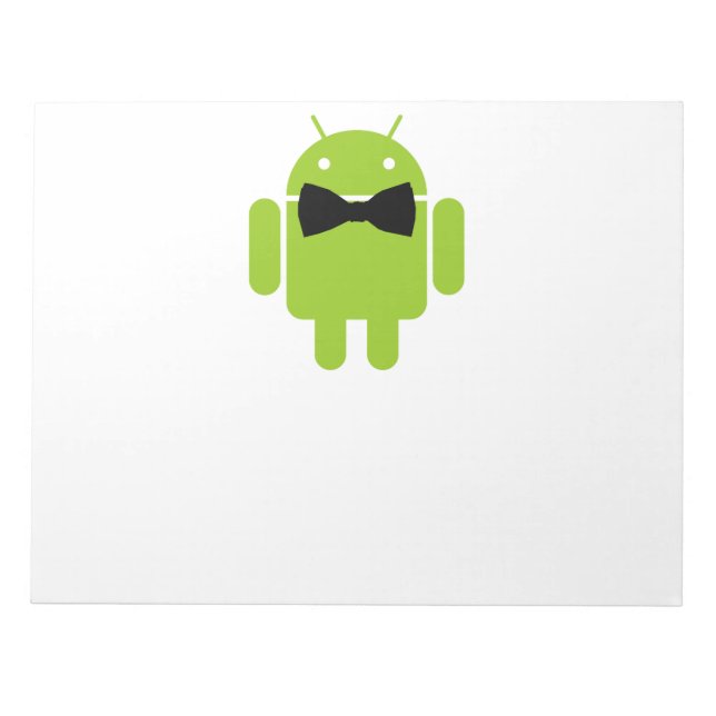 Formal Atire Green Android Robot Notepad (Front)