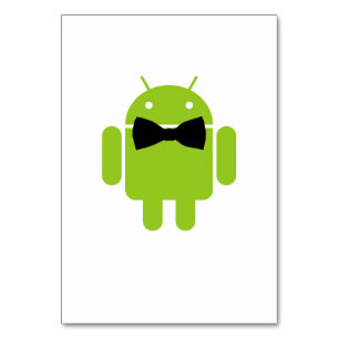 Formal Atire Green Android Robot Table Number