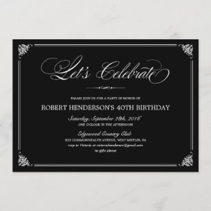 Formal Birthday Invitations