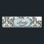 formal black and white damask wedding bumper sticker<br><div class="desc">formal black and white damask wedding invitations,  vintage damask wedding stationery and vintage black damask wedding favours.</div>