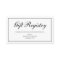 Formal Black and White Wedding Gift Registry