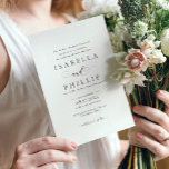 Formal black and white wedding invitation<br><div class="desc">With classic and elegant typography,  this formal wedding invitation sets the tone for a timeless wedding. Perfect for a black tie affair. Coordinating pieces also available in the wedding suite.</div>