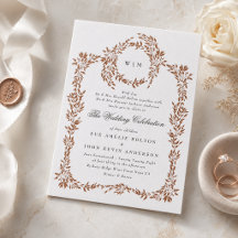 formal black & copper botanical wedding two colour