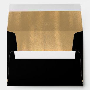 Formal Black & Gold Invitation Envelope
