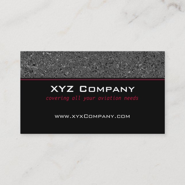 Formal Black (red line) Business Card (Front)