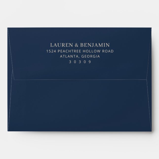 Formal Black Typographic Envelope (Back (Top Flap))
