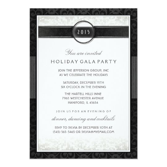Formal Black & White Company Event Invitation