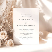 Formal Black White Simple Wedding