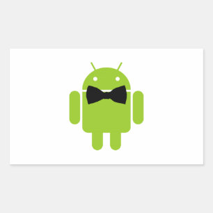 Formal Bow Android Robot Sticker