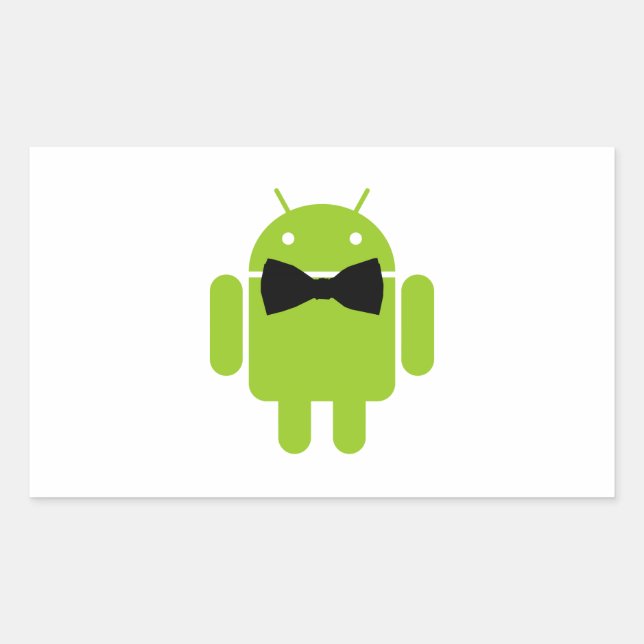 Formal Bow Android Robot Sticker (Front)