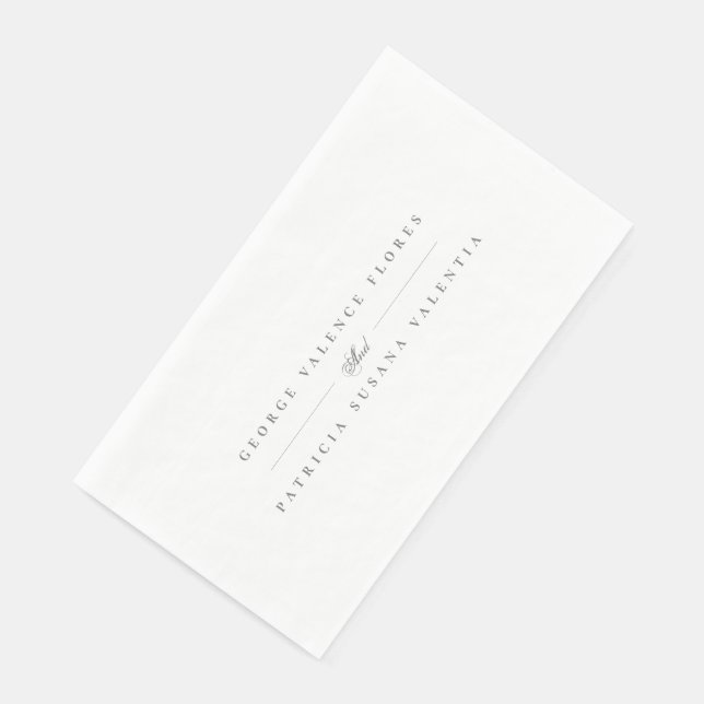 Formal Calligraphy Elegant Wedding Napkin (Corner)