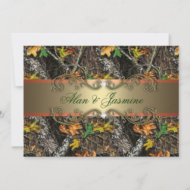 Formal Camo Wedding Invitations 5x7 (Front)